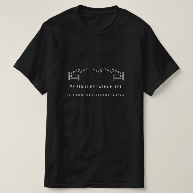 ✨ mein Bett ist mein glückliches T-Shirt ✨ (Design vorne)