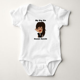 Mein Big Sis kennt Karate ... FÜGEN SIE IHREN EIGE Baby Strampler