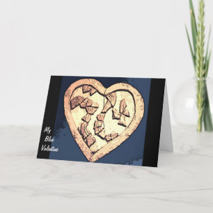 Mein blaues Valentine Feiertagskarte