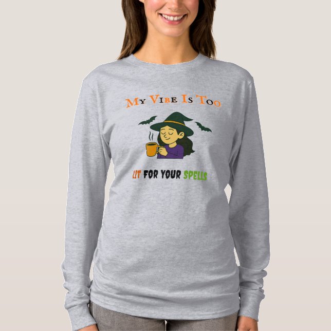 Mein Blick ist witziges Halloween HexenShirt T-Shirt (Vorderseite)