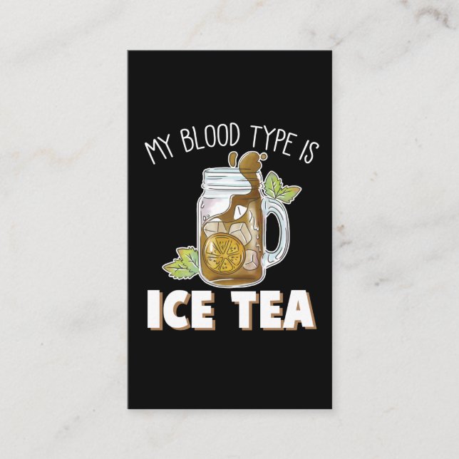 Mein Bluttyp ist Eisteppich, der einen sonnigen Te Visitenkarte (Vorderseite)