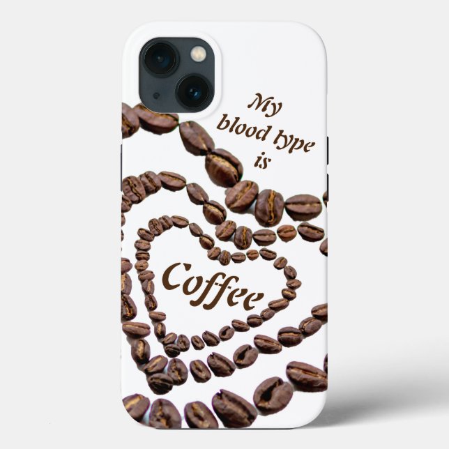 Mein Bluttyp ist Kaffee liebt Coffein Case Mate (Rückseite)