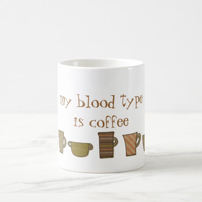 Mein Bluttyp ist Kaffee-Tasse Kaffeetasse (Mittel)