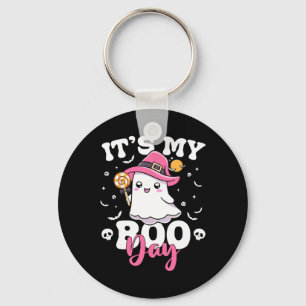 Mein Boo Day Niedlich Halloween Geburtstags-Geiste Schlüsselanhänger