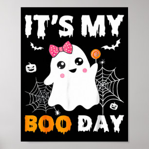 Mein Boo-Tag Halloween Geburtstag Geist Poster
