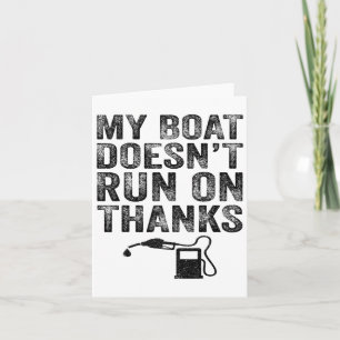 Mein Boot läuft nicht auf Dankeschön Bootgeschenke Karte