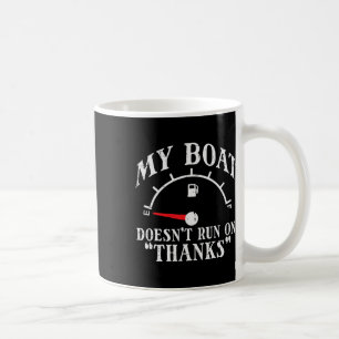 Mein Boot läuft nicht dank des sonnigen leeren Gas Kaffeetasse