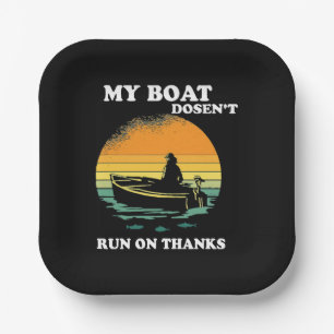 Mein Boot läuft nicht mit Danke Pappteller