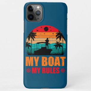 Mein Boot Meine Regeln Angler Sonnenuntergang Vint iPhone 11Pro Max Hülle