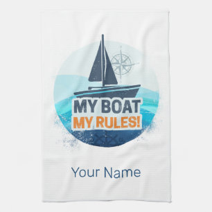 Mein Boot meine Regeln für Captain oder Skipper Vi Geschirrtuch