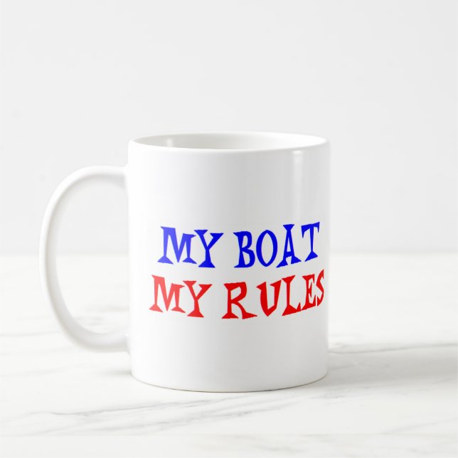 mein Boot, meine Regeln Kaffeetasse (Links)