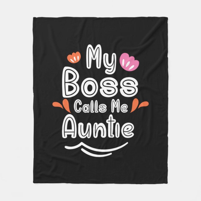 Mein Boss nennt mir ein Geschenk von Mutter Tante Fleecedecke (Vorderseite)