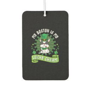 Mein Boston Terrier Dog ist mein glücklicher Charm Autolufterfrischer