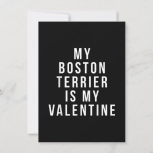 Mein Boston Terrier ist mein Valentine T-Shirt Dankeskarte