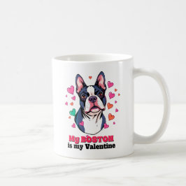 Mein Boston Terrier ist mein Valentinhund Niedlich Kaffeetasse