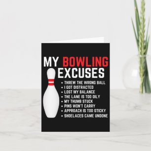 Mein Bowling entschuldigt Bowler Funny Bowling Dam Karte
