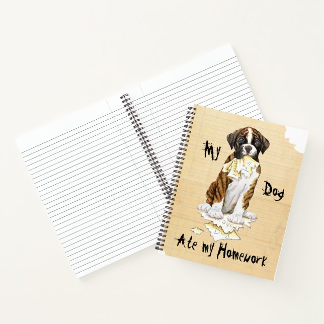 Mein Boxer Ate meine Hausaufgaben Notizbuch (Innenseite)