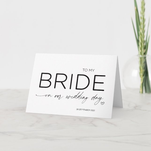 Mein Brautgeschenk vom Groom zur künftigen Ehefrau Karte (Vorderseite)