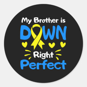 Mein Bruder hat das perfekte Syndrom Awa Runder Aufkleber