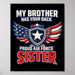 Mein Bruder hat deinen Rücken stolz Luftwaffe Schw Poster