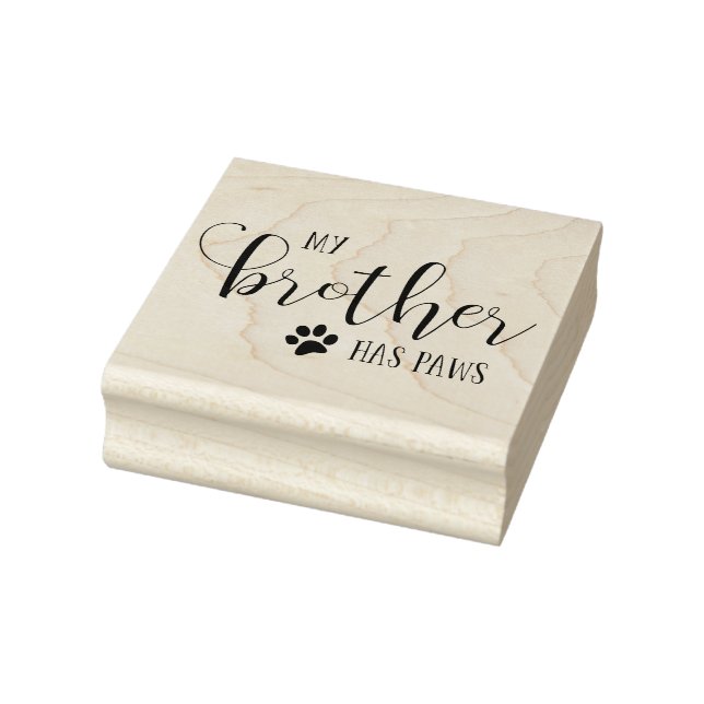 Mein Bruder hat PAWS-Typografie Gummistempel (Stempel)