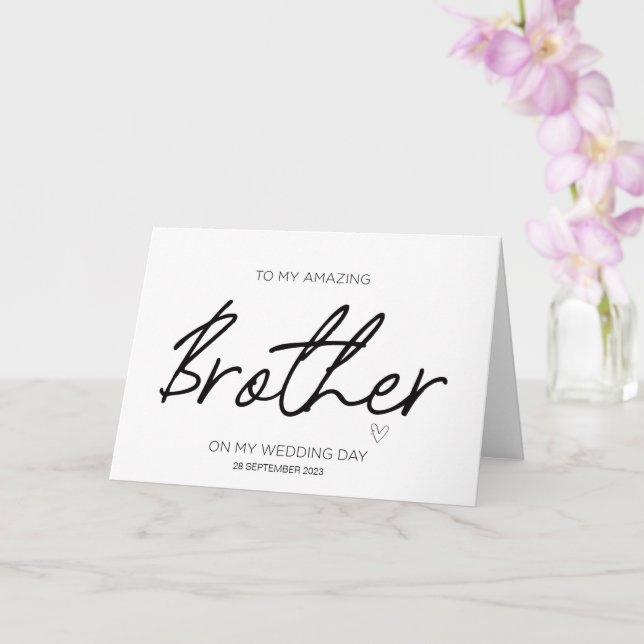 Mein Bruder Hochzeit danke Ihnen von Brautgarten Karte (Orchidee)