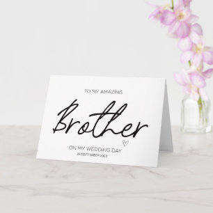 Mein Bruder Hochzeit danke Ihnen von Brautgarten Karte