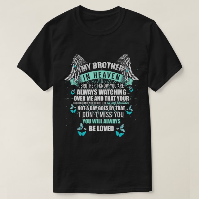 Mein Bruder im Himmel schaut mir immer die Frau zu T-Shirt (Design vorne)