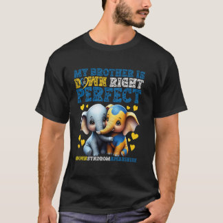 Mein Bruder ist absolut perfekt Down-Syndrom-Bewus T-Shirt