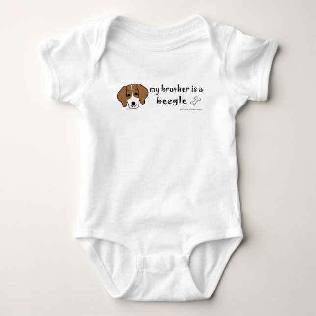 Mein Bruder ist Beagle Baby Strampler (Vorderseite)