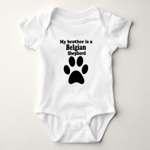 Mein Bruder ist ein belgischer Hirte Baby Strampler