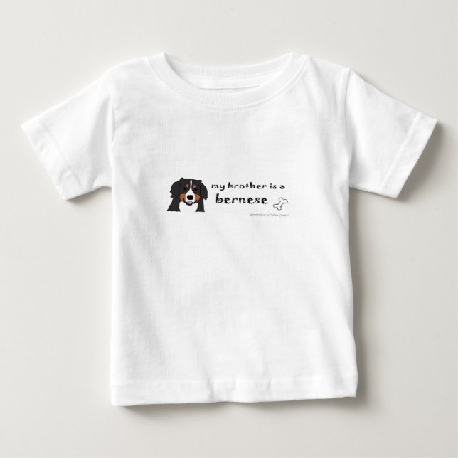 Mein Bruder ist ein bernischer Hund Baby T-shirt (Vorderseite)