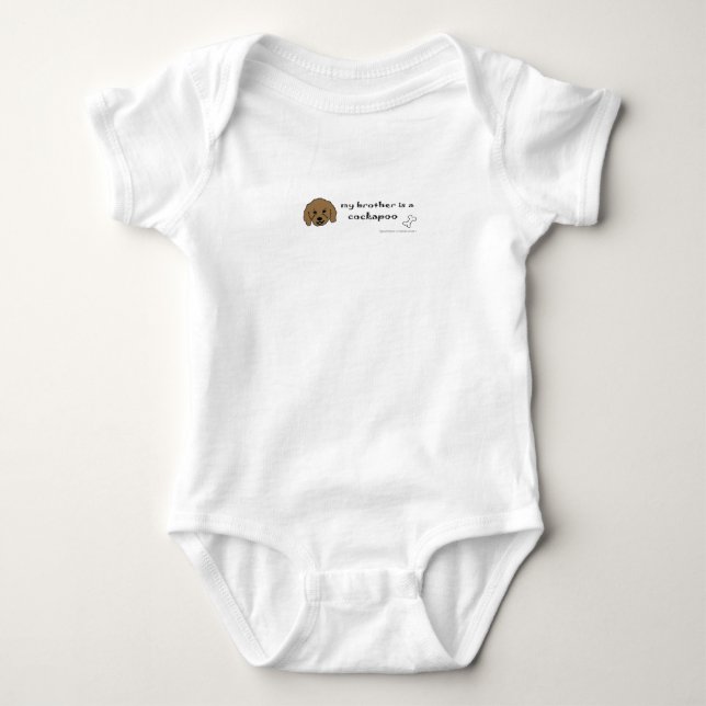 Mein Bruder ist ein Cockapoo - mehr Hunderassen im Baby Strampler (Vorderseite)
