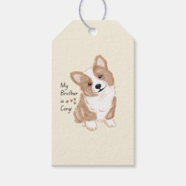 'Mein Bruder ist ein Corgi' Verspielter Hund Warme Geschenkanhänger