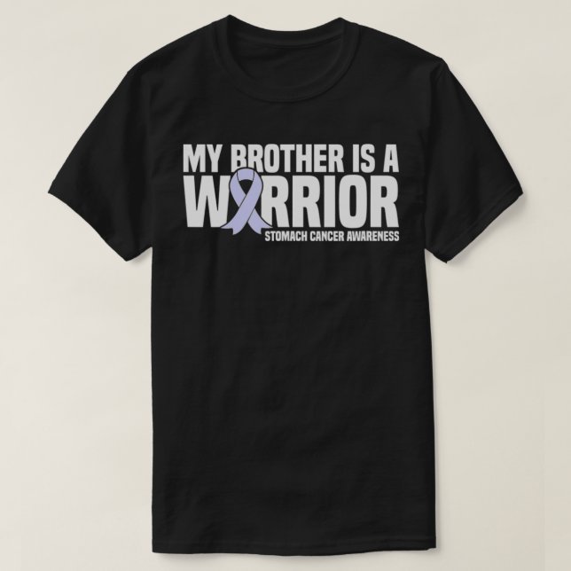 Mein Bruder ist ein Krieger-Magenkrebs-Bewusstsein T-Shirt (Design vorne)