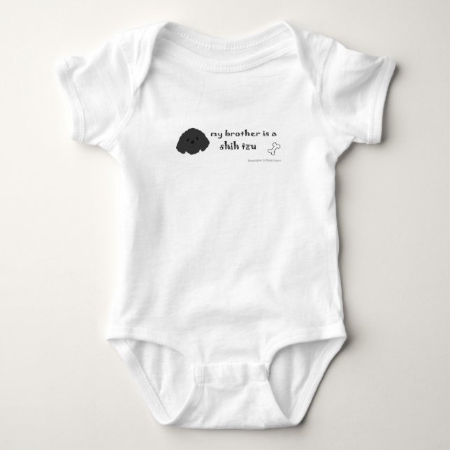 Mein Bruder ist ein schauer Tzu Baby Strampler (Vorderseite)