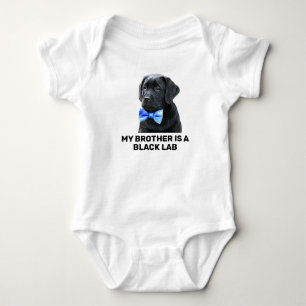 Mein Bruder ist ein schwarzer Labrador Retriever Baby Strampler