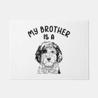 Mein Bruder ist ein Sheepadoodle Funny Doodle Dood Fußmatte