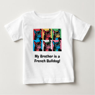 Mein Bruder ist eine französische Bulldogge! Baby T-shirt