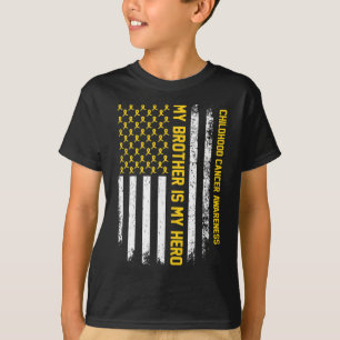 Mein Bruder ist mein Held Kindheitskrebs-Bewusstse T-Shirt