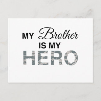 Mein Bruder ist mein Hero Digital Camouflage Postkarte