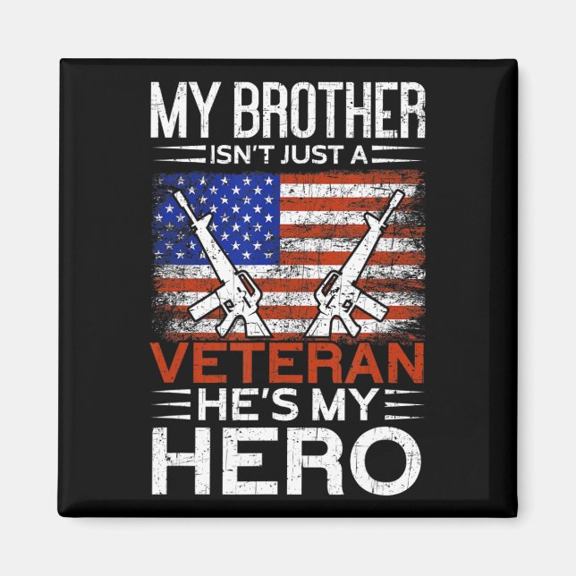 Mein Bruder ist mein herostolzer amerikanischer Ve Magnet (Vorne)
