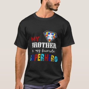 Mein Bruder ist mein Lieblingsheld Autismus Awaren T-Shirt