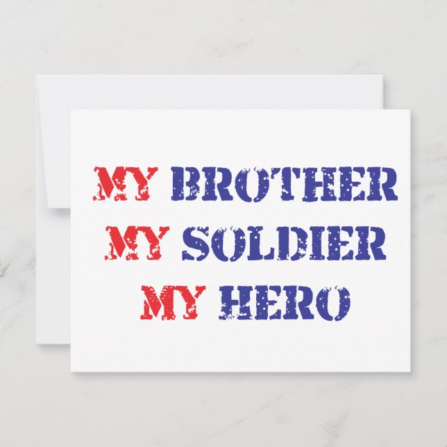 Mein Bruder, mein Soldat, mein Held Einladung (Vorderseite)