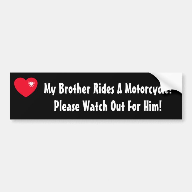Mein Bruder reitet ein Motorrad! Passen Sie für Autoaufkleber (Vorne)