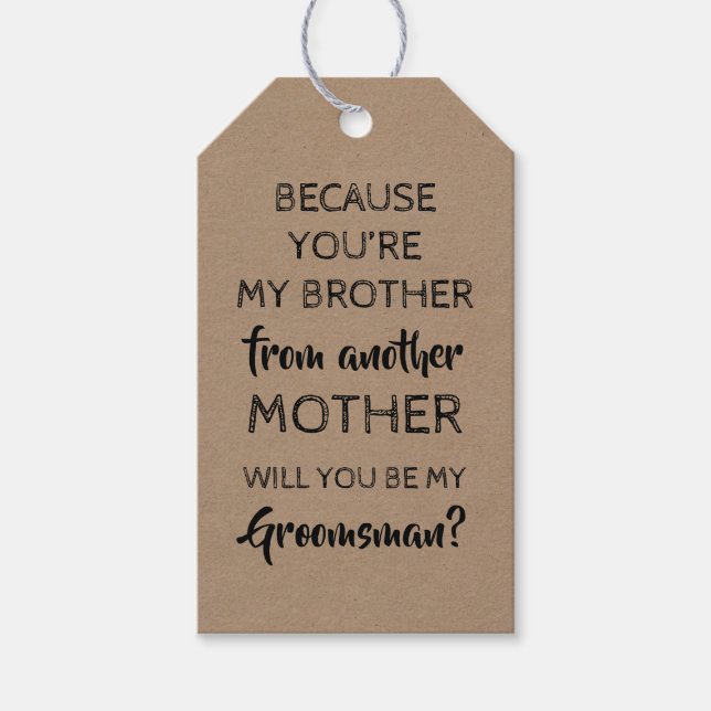 Mein Bruder - Vorschlag für einen freundlichen und Geschenkanhänger (Vorderseite)