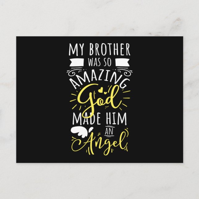 Mein Bruder war so Phantastisch, dass Gott ihn zu  Postkarte (Vorderseite)