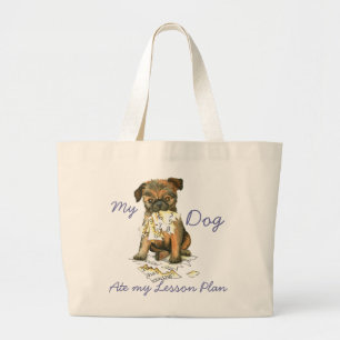 Mein Brüsseler Griffon Ate My Lesson Plan Jumbo Stoffbeutel
