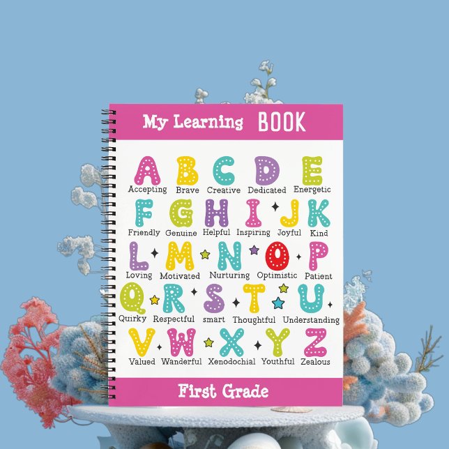 Mein Buch individuelle Name in bunten Buchstaben (My Learning Book custom name colorful letters)