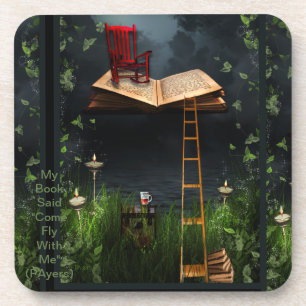 "Mein Buch sagte Komm Flieg Mit Mir" Kunst Unterse Getränkeuntersetzer
